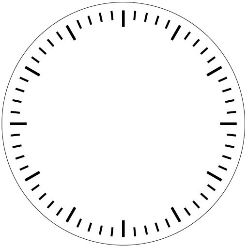 Stencil - Simple Clock (7inch)